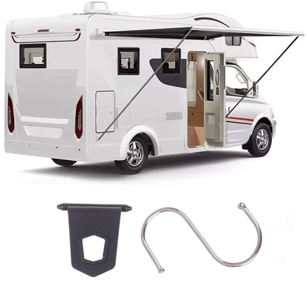 8 шт. S-образные крючки для навеса для кемпинга черного/белого/серого цвета, портативные крючки для навеса для кемпинга, для кемпинговых вечеринок