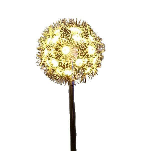 Водонепроницаемая светодиодная лампа-одуванчик для украшения парка, газона и двора на открытом воздухе с дизайном в китайском стиле с тростником