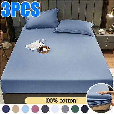 Простыня на резинке с резинками, нескользящие, регулируемые чехлы для матраса для одного, двуспального, 3 шт. простыня + 2 наволочки