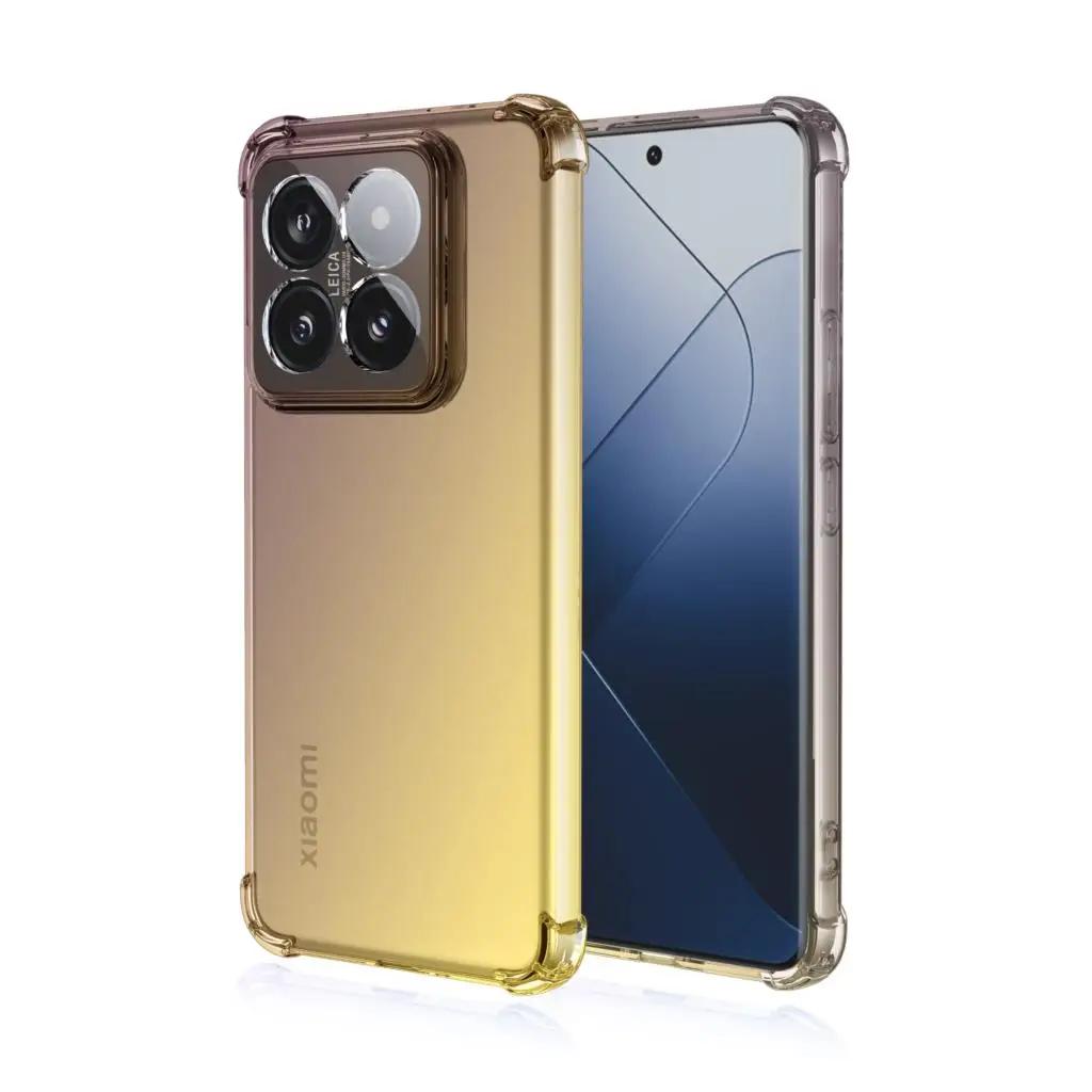 Градиентный чехол для телефона Xiaomi Mi 14T Pro 13T 12T 14 T Pro Силиконовый полупрозрачный мягкий защитный бампер с подушками безопасности для Xiaomi Mi14Tpro