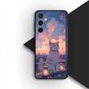 Чехол для Xiaomi Redmi Note 12 11 10 A3 Pro 10A 10C 12C Note12 5G 4G Корпус Чехол для телефона Черный Котёнок Кошачий Глаз Милый Аниме
