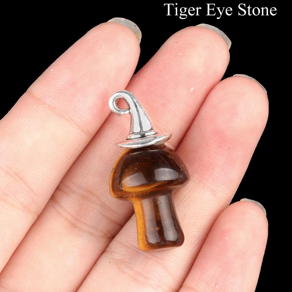 Хэллоуин Ведьмы Шляпа Натуральный Хрустальный Камень Гриб Подвеска Богемные Драгоценные Камни Подвески для Ожерелья Женщины Мужчины Изготовление Ювелирных Изделий Снова в Школу Ремесло