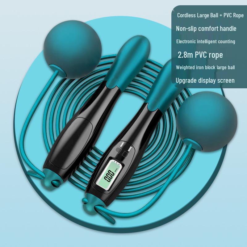 Беспроводная скакалка с утяжелителем и большим мячом - Умный фитнес для женщин