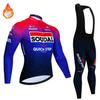 Soudal Quick Step Мужской Зимний Велосипедный Комплект Джерси Термофлис Зимний Теплый Одежда Горный Велосипед Велосипедная Одежда Ropa Maillot Ciclismo