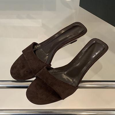 Модные Liyke 2025 Новый Стиль Деревянные Клинья Шлепанцы Для Женщин Повседневные Гладиаторские Сандалии Женская Обувь Дизайнерские Низкий Каблук Мюли Шлепки