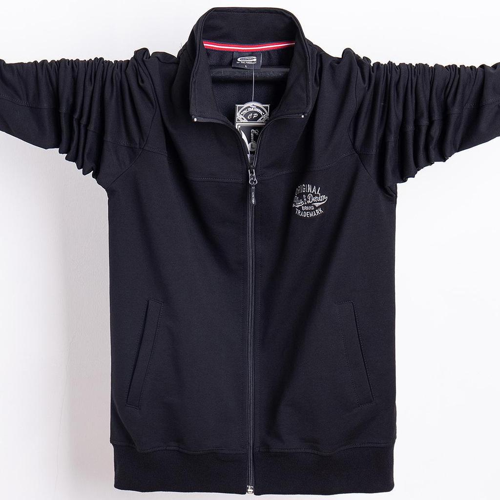 Men's Plus Size Zipper Sweatshirt Coat - 2024 Autumn/Winter Collection, Loose Thin Fit, Model 5083