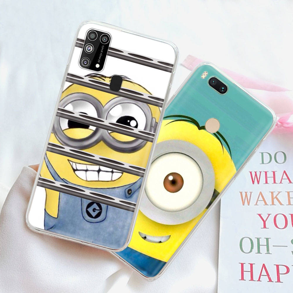 Прозрачный чехол для Samsung A04 A14 A23 A34 A54 M23 M33 M52 M53 Realme Narzo 50 50I 50a Prime C35 C55 C30S 10 9 Pro M-78 милые миньоны