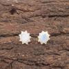 Milky Opal Gemstone Handmade Earrings 925 Sterling Silver Jewelry Wedding Gift EE-151-18