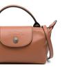 Longchamp Le Pliage Xtra Logo Zipper Closure Crossbody Shoulder Bag Leather Mini Women bags Brandy 34205987504