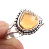 Natural Citrine Gemstone Handmade 925 Solid Sterling Silver Ring Size 7 V4w41