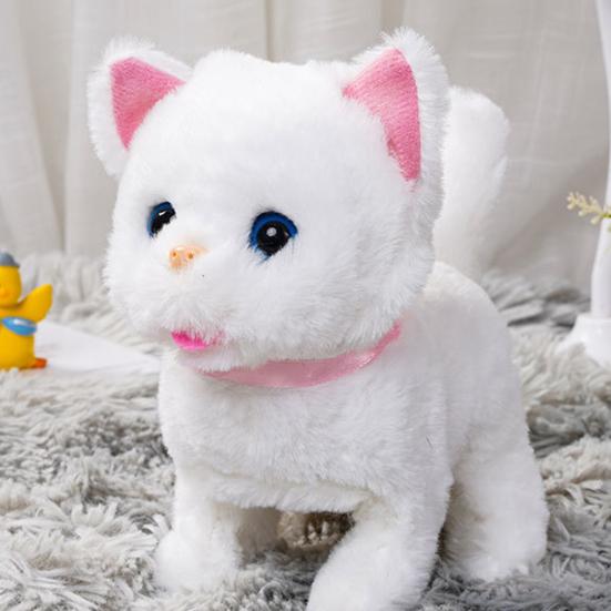 Cat Dog Plush Toy Will Bark Walk Tail Wagging Lovely Kitten Corgi Bichon Frise Poodle Husky Companion Soothe Toy Simulation Electric Plush Puppy Doll