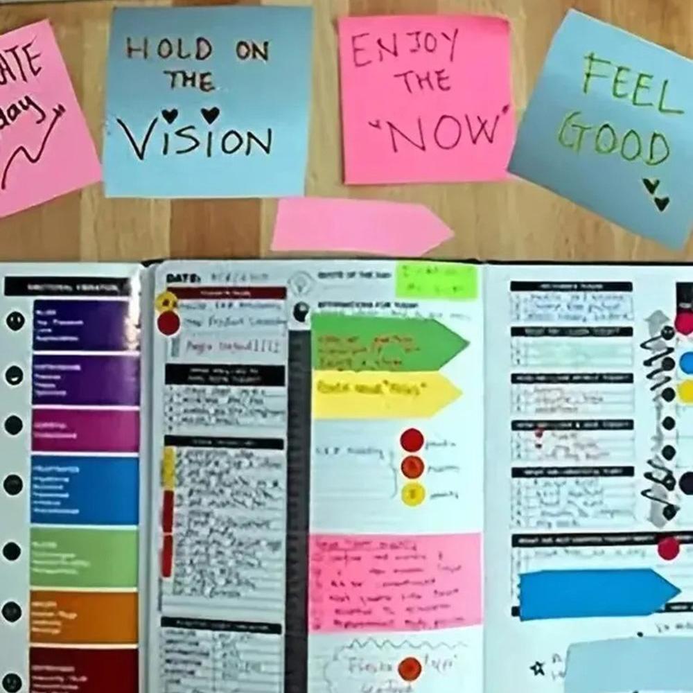 Удобные наклейки с настольным календарем, многоцветные липкие заметки, кожаная упаковочная коробка, канцелярские товары для студентов, школы