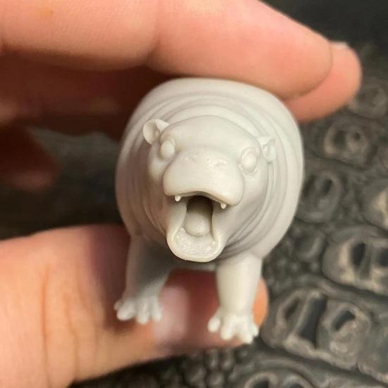 Имитация Фигурка Гиппопотама Рычащий Гиппопотам Статуя Речная Лошадь Скульптура Обучающая Игрушка Смола Модель Животного Украшение Орнамент