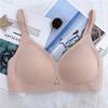 Latex cotton thin fixed cup breathable no steel ring no trace boneless sleep bra cover underwear women