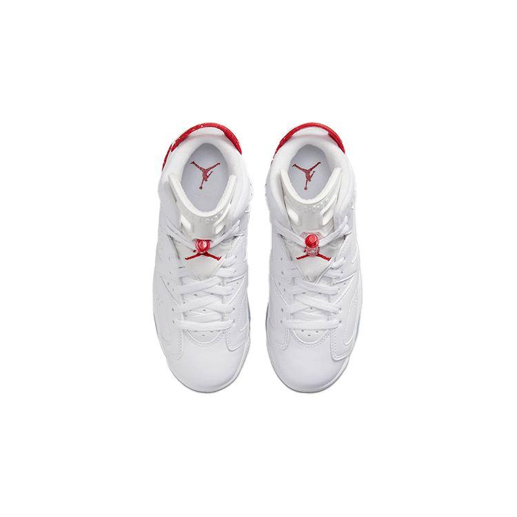 Air Jordan 6 Retro GS Red Oreo Kids Sneakers White University-Red Black 384665-162