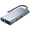 11 In 1 Type C Docking Station with HDMI VGA Card Reader USB 3 0 Hub PD Fast Charging for Laptop MacBook
