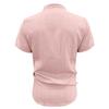 Summer new men's casual versatile shirt solid color slim-fitting short-sleeved top