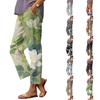 Women's Casual Fashion Floral Printed Straight Leg Pants Pants With Pockets