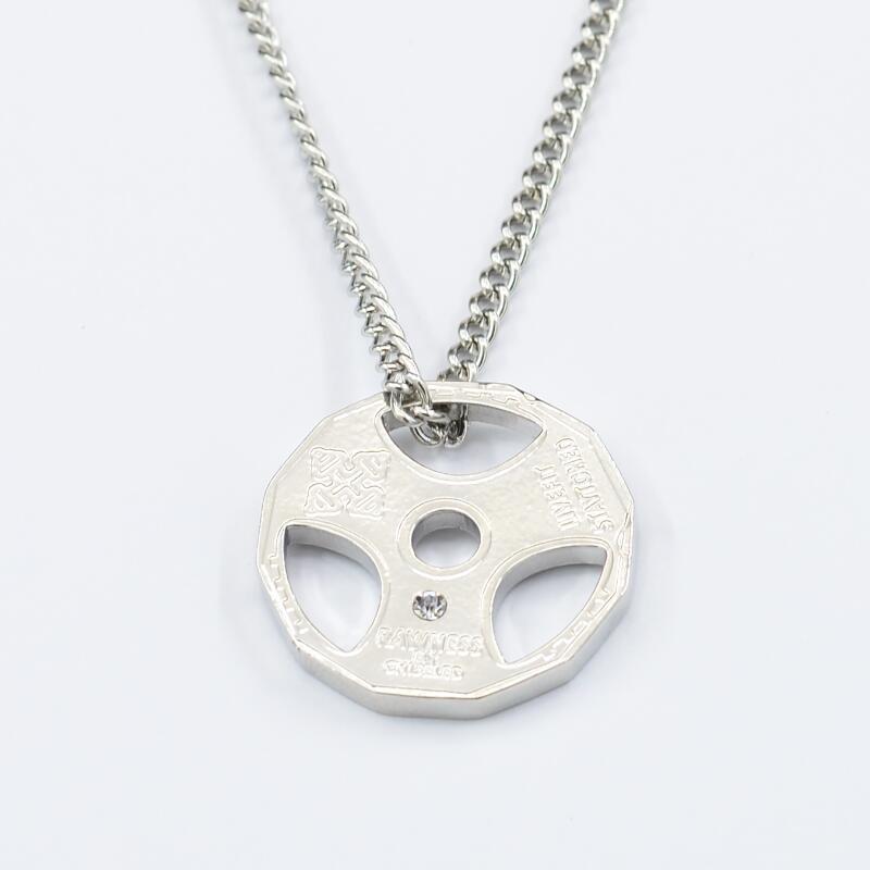 Мужское модное ожерелье с подвеской в виде штанги - Европейские/Американские фитнес-украшения K963