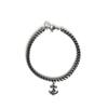SCALETTO BLACK BAT302 [surgical Steel chain]Vintage Anchor Point Matte Chain Bracelet