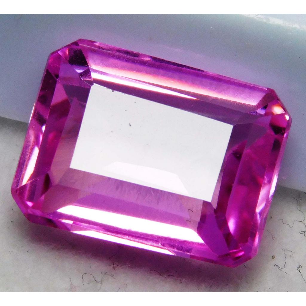 Natural Pink Sapphire Excellent Cut 10 Ct Loose Gemstone Emerald Cut