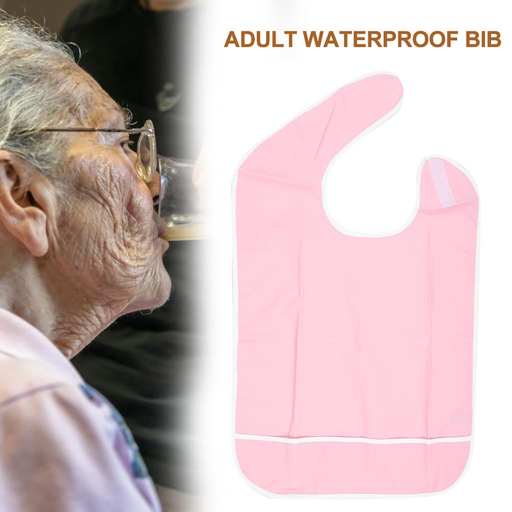 Adult Anti Oil Reusable Rain Proof Bib Apron Eating Bib Dining Aid Protector