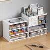 Multi-Function Pen Holder Storage Box Stackable Reasonable Partition Desk Storage Rack Simple Style Desk Shelf