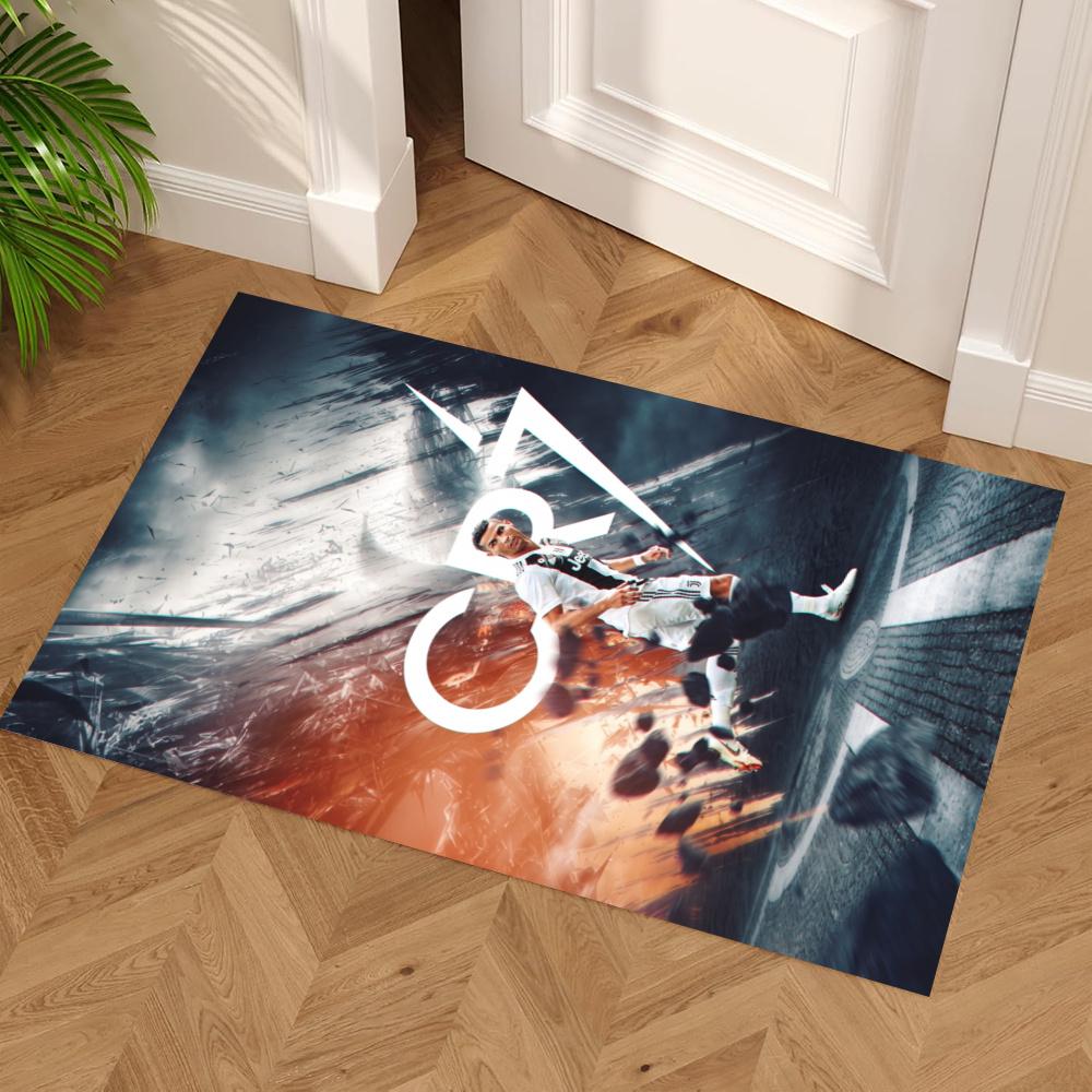 Cristiano Ronaldo Floor Mat Perfect For Dormitory Hallway Decorate Room Game Room Antislip Rug Anime Office Decor Birthdaychristmas Gift