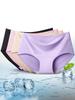 Women's Seamless Ice Silk Mid-Waist Panties - Sexy, Large Size Available