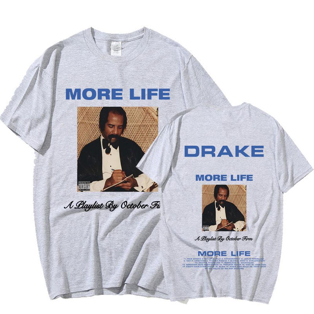 Rapper Drake Tshirt Music Album More Life Graphic Tshirts Unisexs Womens Vintage Gothic Hip Hop Oversized T Shirts Streetwear