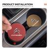 EMHV7 2Pcs Leather Anti-Slip Suede Car Water Cup Holder Accessories For Citroen Jumper Celysee Cactus Picasso Aircross Saxo Grand