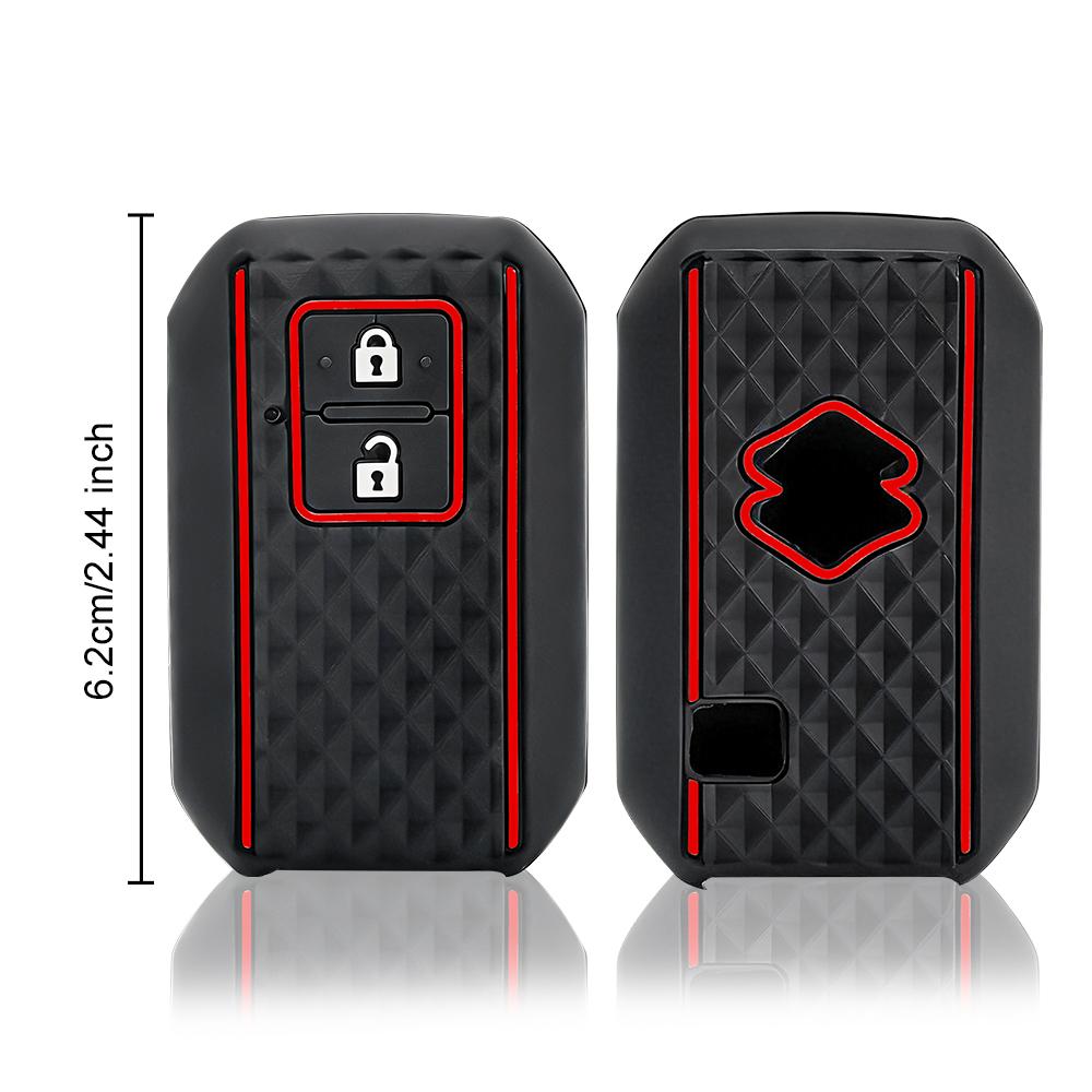 TLIN5 2026 High Quality Silicone Key Case Cover For Suzuki Swift 2017 2018 Keyless Fob Shell Skin Keyring Key Chain Holder Protector