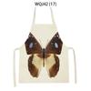 Animal Dog Bear Deer Pattern Kitchen Aprons for Adult Kids Linen Bib Home Cleaning Apron Butterfly Pattern Cooking Baking Aprons