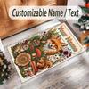 Fox Theme Crystal Velvet Floor Rug Personalized Custom Name Text Warm Carpet Home Decoration