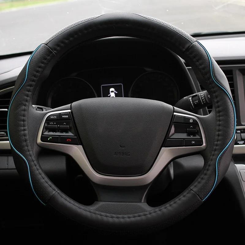 My Good Car из искусственной кожи, защитный чехол на руль автомобиля, чехлы на руль для Hyundai Elantra 2016-2018, аксессуары для стайлинга автомобилей