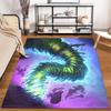 "Fantasy Artwork Carpet with Green Tornado and Characters Design" Suitable for use as an anti-slip for living room bedroom sofas