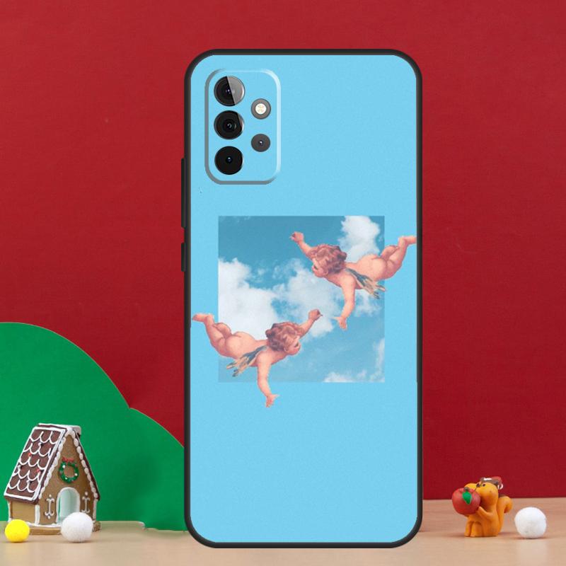 Милые ангелы Эстетика Эстетичный чехол Для Samsung Galaxy A17 A06 A16 A56 A36 A54 A34 A14 A52 A32 A13 A23 A33 A53 A15 A35 A55