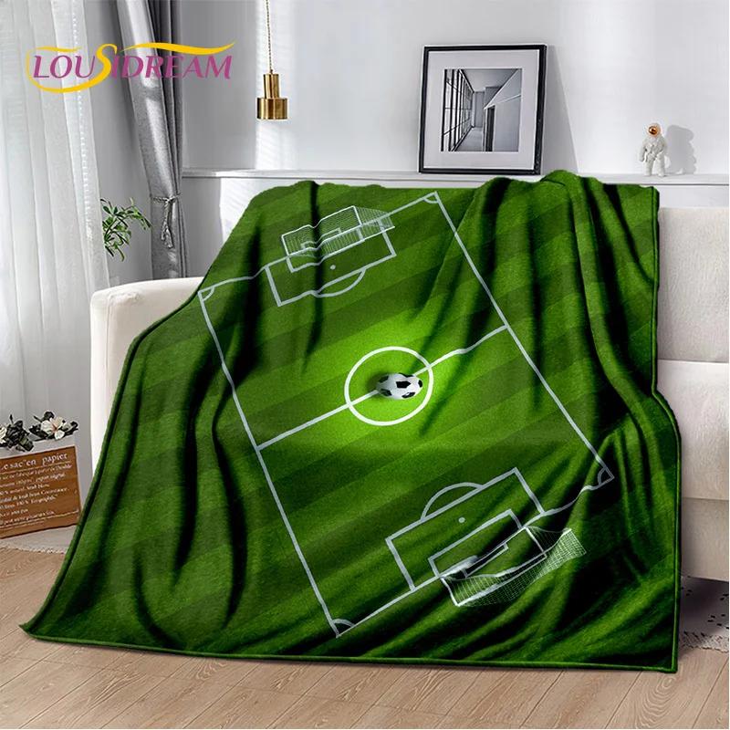 29 Стиль Футбольное поле Футбол Спорт Мультфильм Мягкое одеяло, Мягкий плед для дома Спальня Кровать Диван Дорожный чехол Детский подарок