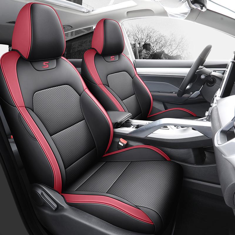 Bin Yue All-Season Leather Car Seat Cover, Full Surround, Universal Fit for Five Seats