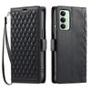 For Xiaomi Redmi 15 5G (EU) (171mm)/4G (EU) (171mm) Leather Case Rhombus Texture Wallet Stand Phone Cover with Wrist Strap
