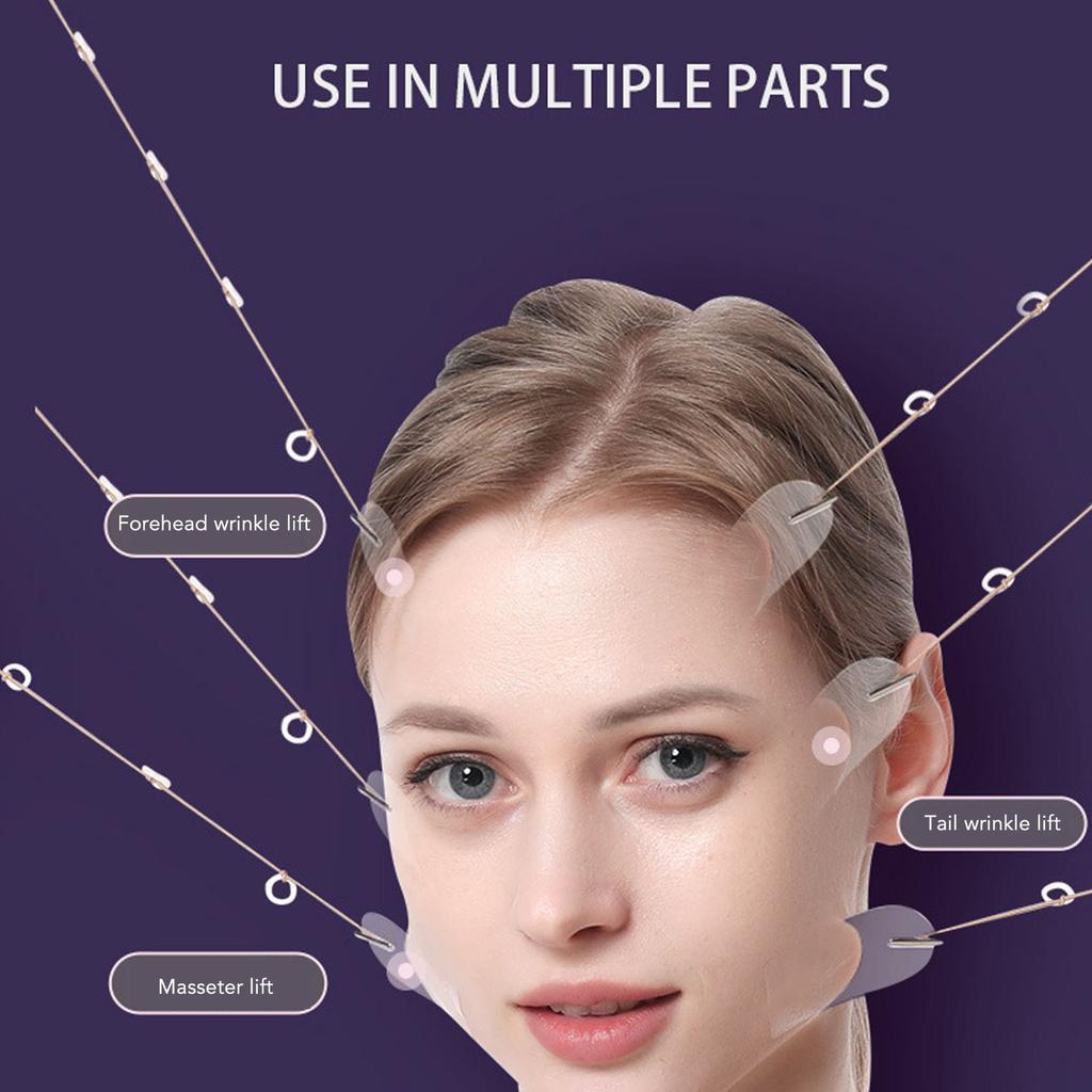 80 шт. ленты для подтяжки лица с 16 подтягивающими шнурками, лента для подтяжки лица для макияжа, от мимических морщин, женская красота лица
