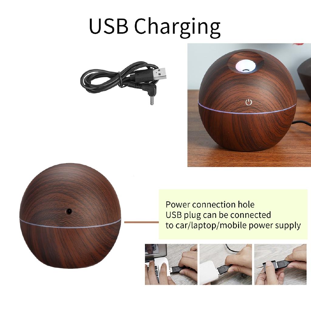 7-цветный USB-ароматизатор, диффузор для эфирных масел, очиститель воздуха, светодиодная ночная подсветка, ультразвуковой увлажнитель воздуха с холодным туманом, для дома и офиса, 130 мл