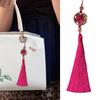 Traditional Han Fu Tassels Pendant With Auspicious Flower Designs for Cultural Enthusiasts and Fashion Seekers Use