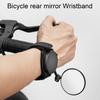 Safe Wrist Mirror 360 Degree Rotatable Flip Cover Design Lightweight Reliable Bicycle Rear Mirror for Mountain Bike