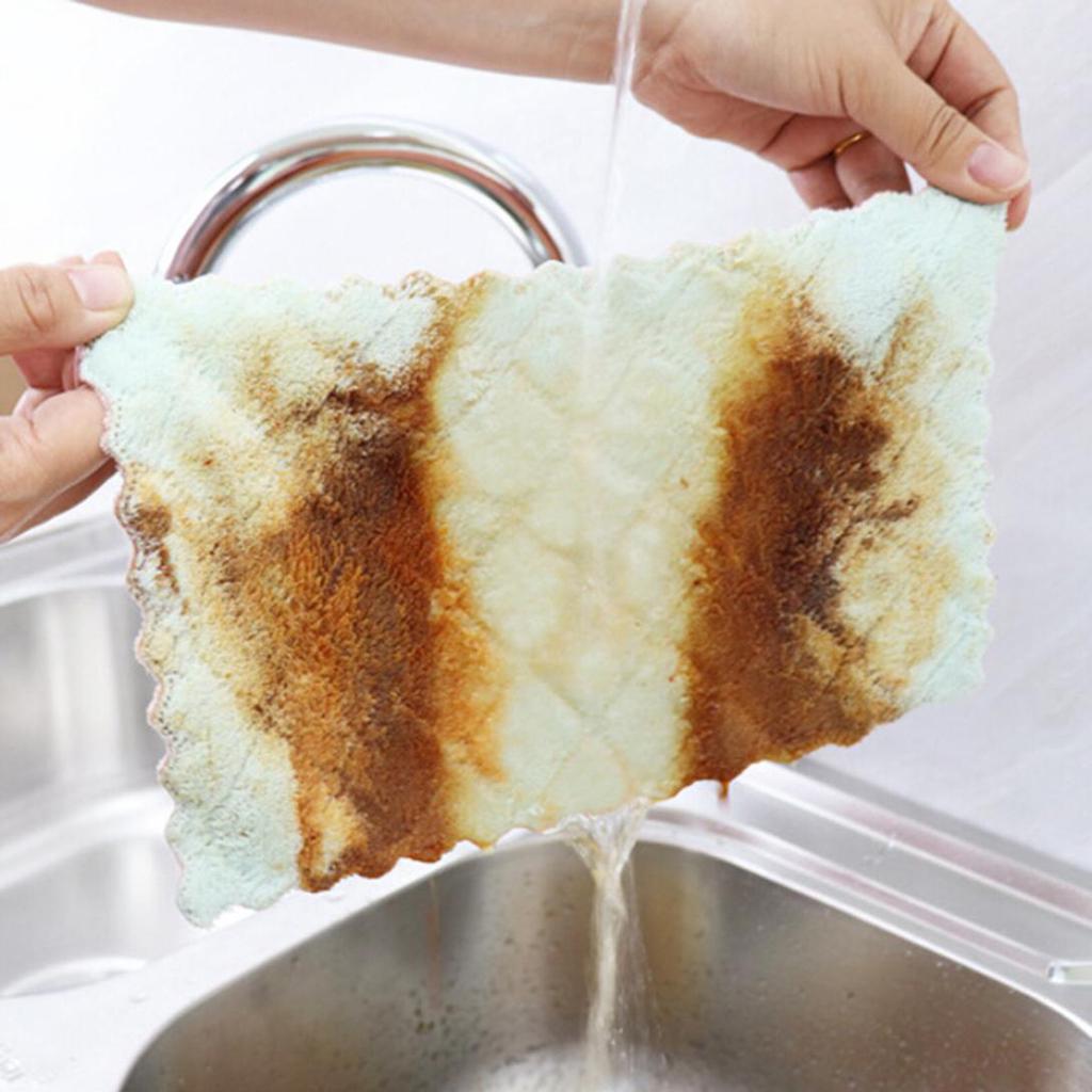 H&K Store Набор из 5 двусторонних кухонных полотенец из микрофибры - Высоко впитывающие и пригодные для машинной стирки