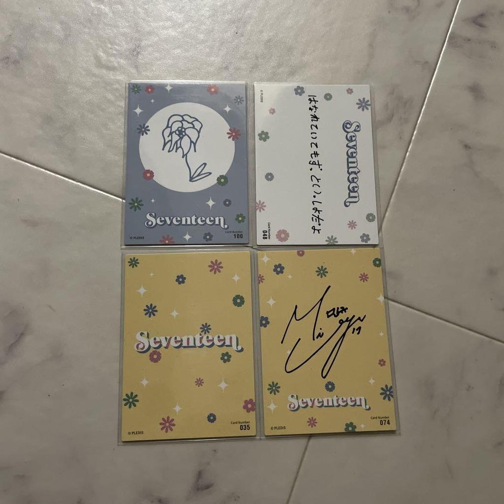 [Б/У] Набор из 4 карточек коллекционной серии SEVENTEEN 'HANABI' MINGYU