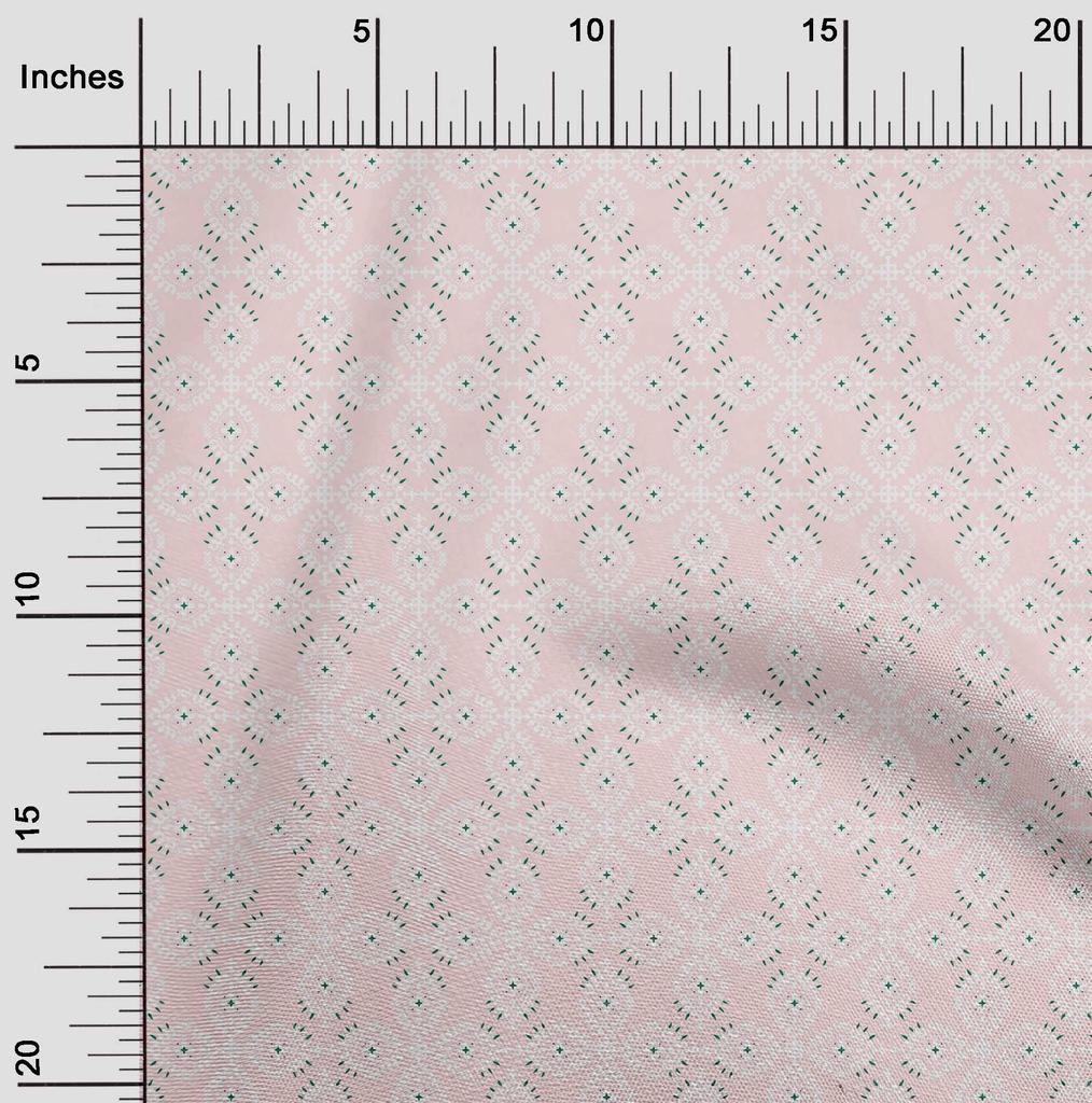 oneOone Ткань Cotton Flex Light Pink с азиатским принтом в виде блоков, традиционные проекты для поделок, декоративная ткань с принтом по ярдам, 40 дюймов