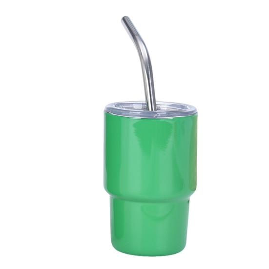 1/6 шт. Стакан из нержавеющей стали с крышкой-соломинкой 90/150 мл, мини-многоцелевой стакан