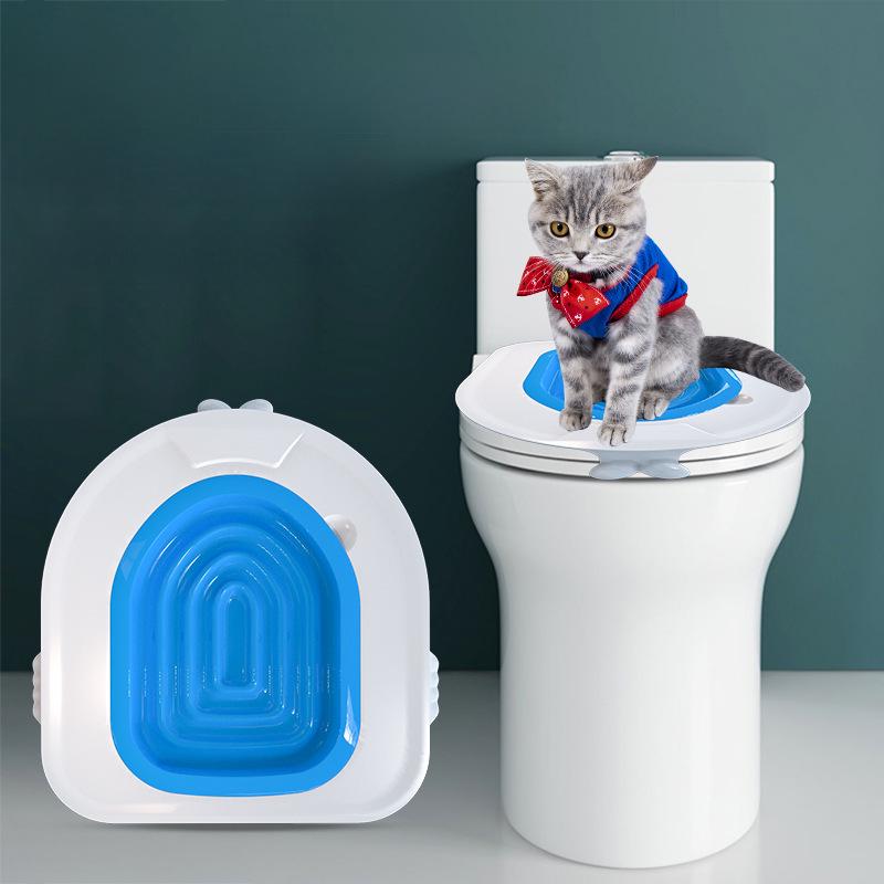 Cat Toilet Trainer & Mat - Secure Litter Tray Holder for Easy Bathroom Training