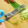 New Multi-functional Stainless Steel Kitchen Knives Multi-Layers Scissors Sushi Shredded Scallion Cut